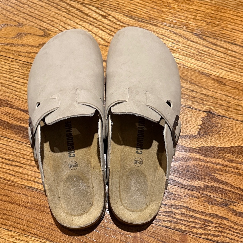 Tan Cushionaire Slip-On Clogs